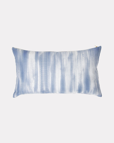 Watercolour Lumbar Pillow Blue