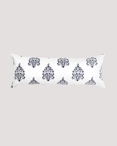 Bloom Pillow Lumbar Vintage Indigo Pepper B