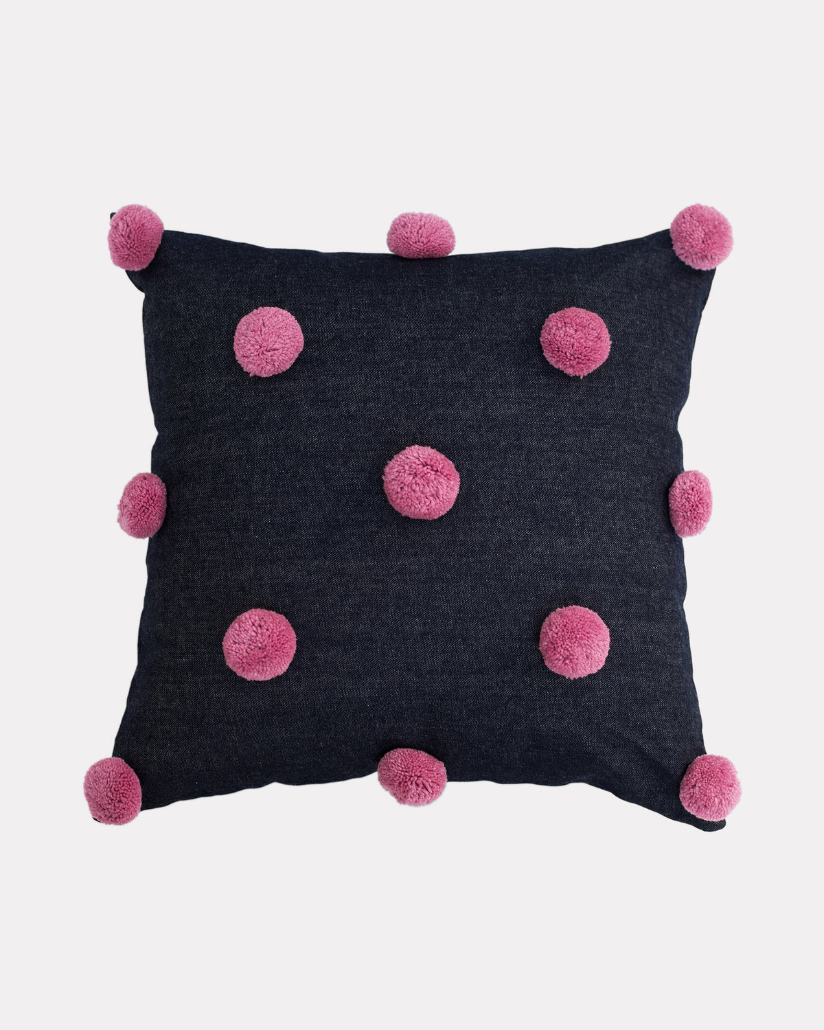 Pink pom pom pillow sale